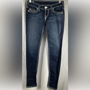 True Religion Jeans Size 26 Deadstock Stella Plum Contrast Super T‎ Skinny